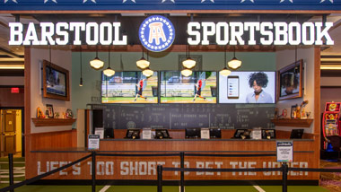 Barstool Sportsbook at Greektown Casino-Hotel betting window