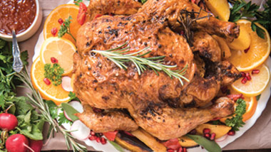 turkey dinner with fixins